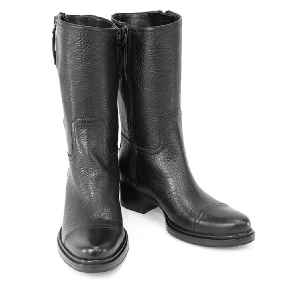 Miu Miu Black Calzature Bisonte Nero Boots  35 - Picture 2 of 15